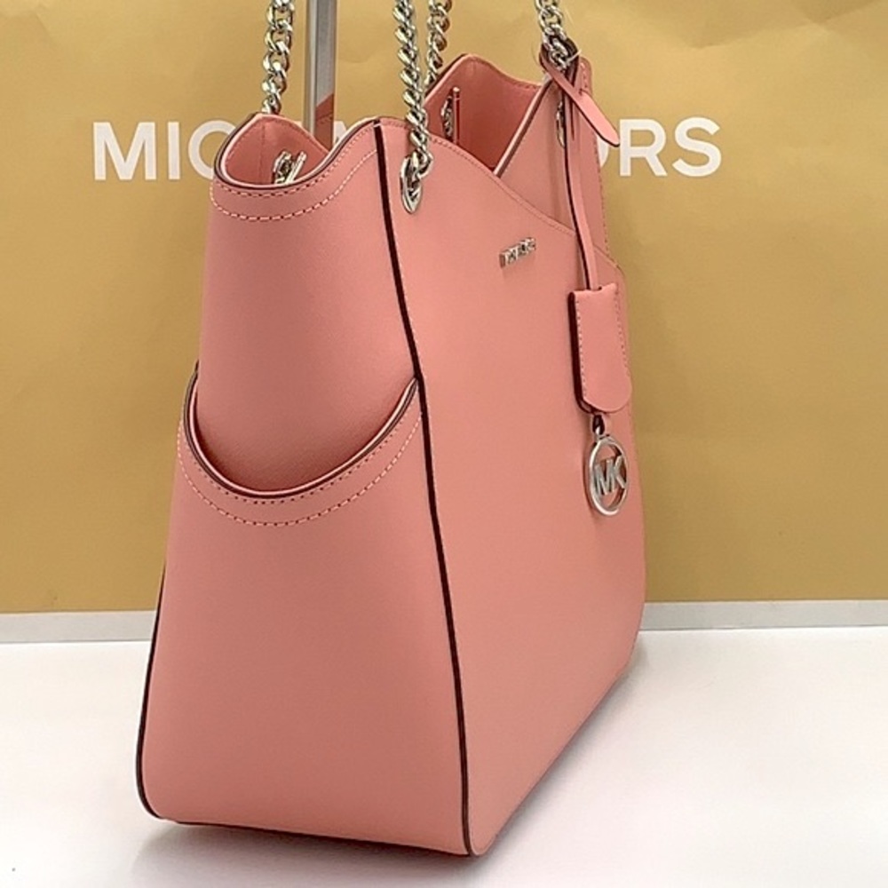 MICHAEL KORS LARGE X CHAIN SHOULDER TOTE BAG PRIMROSE COLOR NWT - Picture 7 of 15